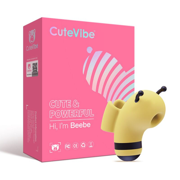 купить Вакуумный стимулятор с микротоками CuteVibe Beebe Yellow, на палец