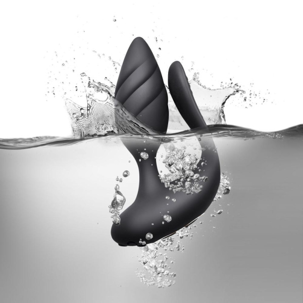 купить Анально-вагинальный вибратор для пар Rocks Off Cocktail Black, пульт ДУ