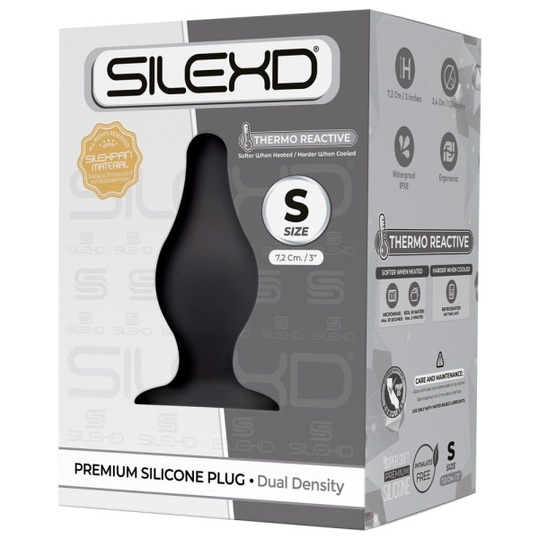 купить Анальная пробка SilexD (Model 2 size S) двухслойная, силикон+Silexpan, диаметр 3,4см