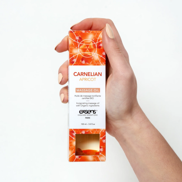 купить Массажное масло EXSENS Carnelian Apricot (бодрящее с сердоликом) 100мл, натуральное