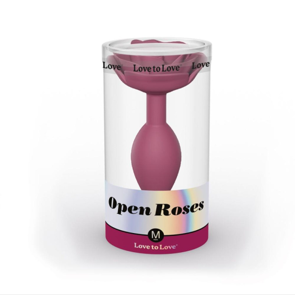 купить Силиконовая анальная пробка Love To Love OPEN ROSES M SIZE - PLUM STAR