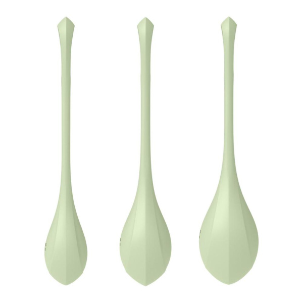 купить Набор йони бусин Satisfyer Yoni Power 2 Light Green, диаметр 2-2,5-3см, вес 22-44-73гр