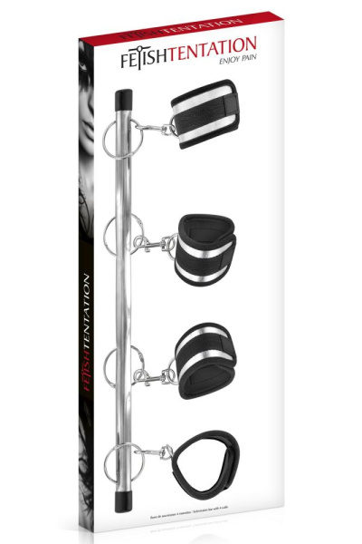 купить Фиксатор для рук и ног Fetish Tentation Submission bar with 4 cuffs