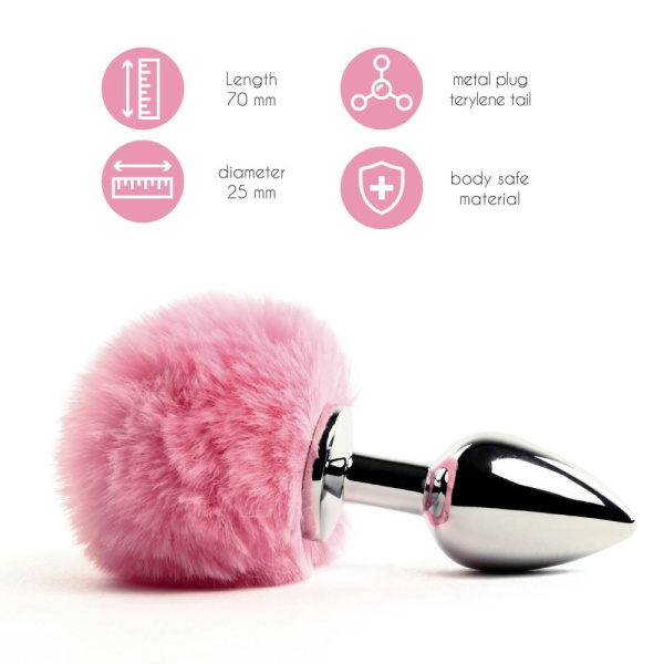купить Анальная пробка FeelzToys - Bunny Tails Butt Plug Pink