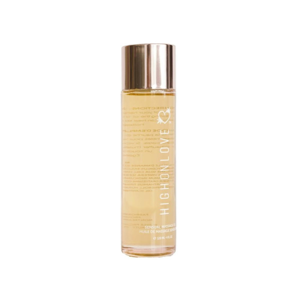 купить Массажное масло HighOnLove Massage Oil - Strawberry & Champagne (120 мл) с маслом семян конопли