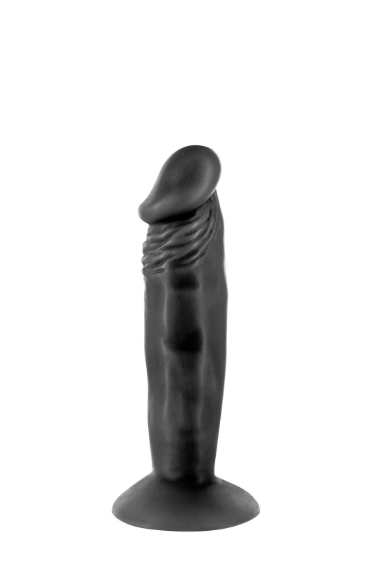 Фалоімітатор із присоскою Real Body — Real Zack Black, TPE, діаметр 3,7 см