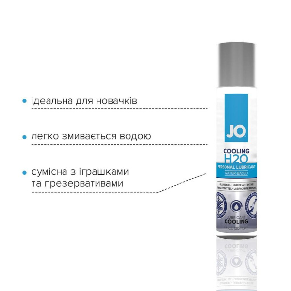 купити Охолоджувальна змазка на водній основі System JO H2O COOLING (30 мл) з ментолом, рослинний гліцерин