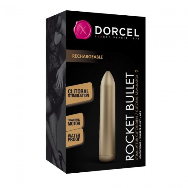 купить Перезаряжаемая вибропуля Dorcel Rocket Bullet Gold