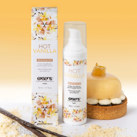 фото Массажное масло EXSENS Hot Vanilla 50мл разогревающее, без сахара, без парабенов, съедобное  || фото Масажна олія EXSENS Hot Vanilla 50мл розігріває, без цукру, без парабенів, їстівна 