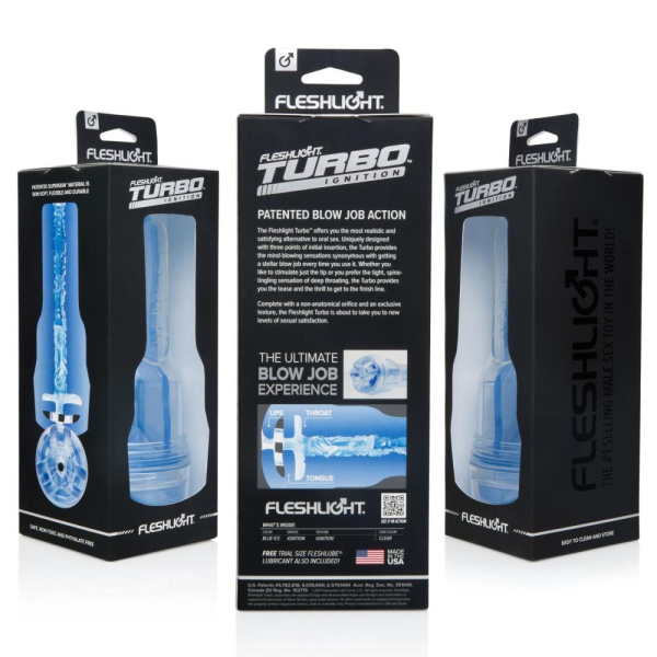 купить Мастурбатор Fleshlight Turbo Ignition Blue Ice (имитатор минета)