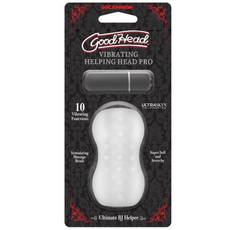 фото Мастурбатор с вибропулей Doc Johnson GoodHead – Vibrating Helping Head Pro – Frost  || фото Мастурбатор з віброкулею Doc Johnson GoodHead – Vibrating Helping Head Pro – Frost 