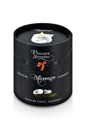 фото Массажная свеча Plaisirs Secrets Coconut (80 мл) подарочная упаковка, керамический сосуд  || фото Масажна свічка Plaisirs Secrets Coconut (80 мл) подарункова упаковка, керамічний посуд 