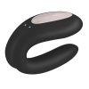 фото Смарт-вибратор для пар Satisfyer Double Joy Black с широким клиторальным стимулятором  || фото Смарт-вібратор для пар Satisfyer Double Joy Black із широким кліторальним стимулятором 