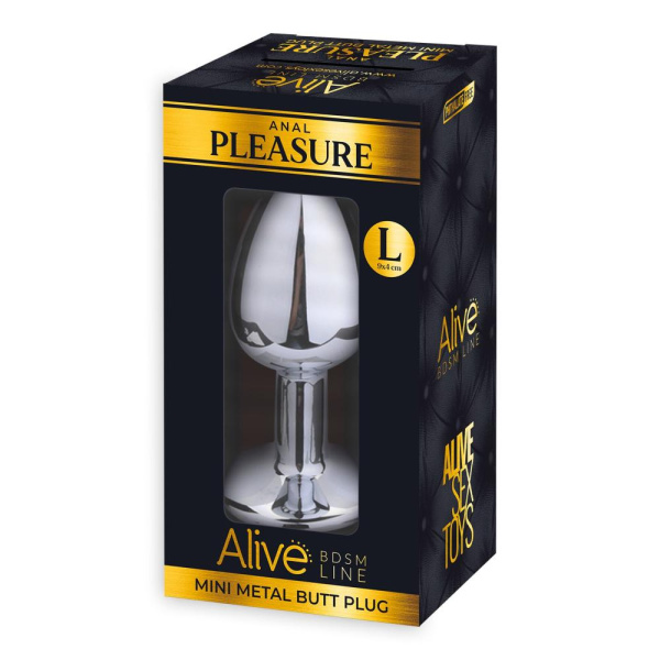 купити Металева анальна пробка з кристалом Alive Mini Metal Butt Plug Red L