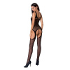 фото Бодистокинг Passion BS057 black, комбинезон, имитация чулок и пояса  || фото Бодістокінг Passion BS057 black, комбінезон, імітація панчох і пояса 
