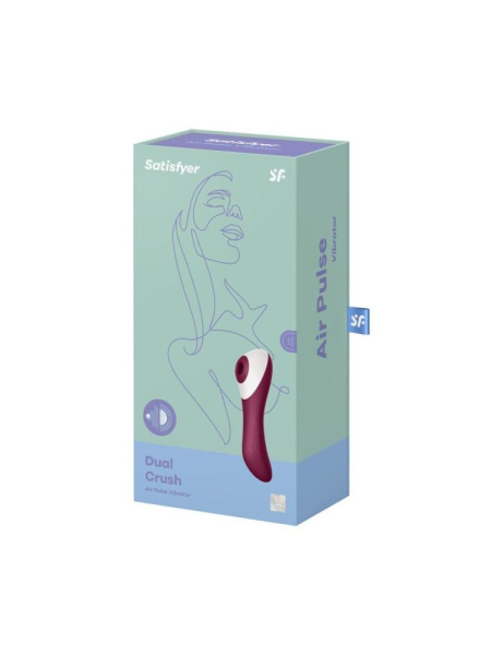 купити Вакуумний стимулятор із вібрацією Satisfyer Dual Crush Wine Red