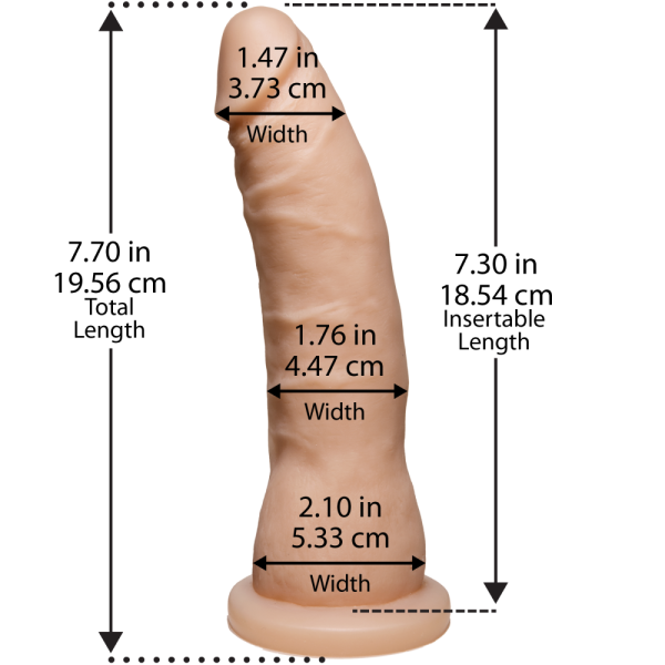 купить Фаллоимитатор Doc Johnson Platinum TRUSKYN - The Tru Ride Slim 7 Inch, диаметр 4,4см, двухслойный