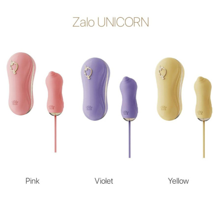фото Набор 2в1 Zalo — UNICORN Yellow, виброяйцо + вакуумный стимулятор  || фото Набір 2в1 Zalo — UNICORN Yellow, віброяйце + вакуумний стимулятор 