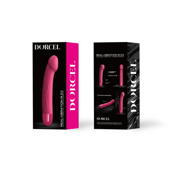 купить Вибратор Dorcel Real Vibration M Magenta 2.0, диам 3,7см, перезаряжаемый, для точки G