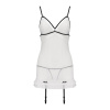 фото Сорочка прозрачная с пажами ORIHIME CHEMISE white XXL/XXXL - Passion, трусики, стрэпы  || фото Сорочка прозора з пажами ORIHIME CHEMISE white XXL/XXXL - Passion, трусики, стрепи 