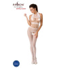 фото Бодистокинг Passion BS048 white, комбинезон, имитация колгот и открытого топа  || фото Бодістокінг Passion BS048 white, комбінезон, імітація колгот та відкритого топа 