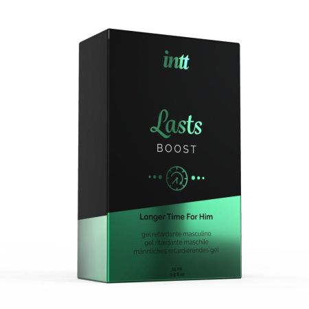 фото Пролонгатор для мужчин Intt Lasts (15 мл) с экстрактом гвоздики и мяты  || фото Пролонгатор для чоловіків Intt Lasts (15 мл) з екстрактом гвоздики та м'яти 