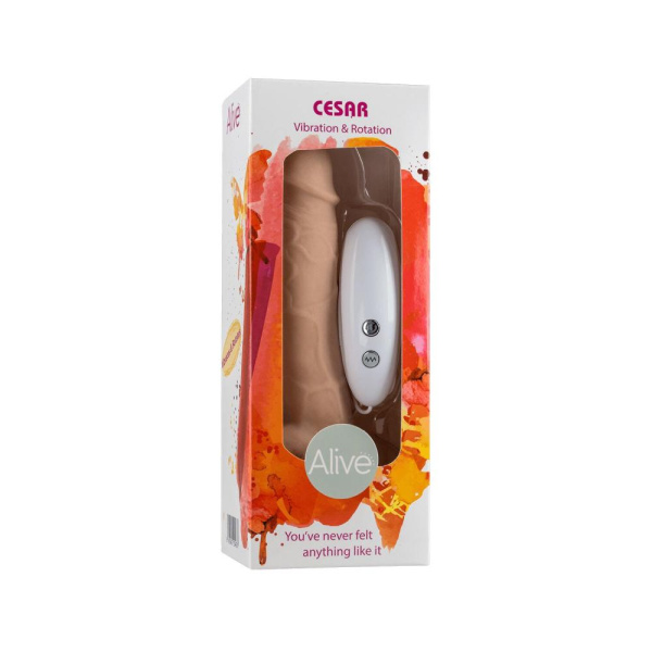 купить Фаллоимитатор с вибрацией и ротацией Alive Cesar Vibro Plus FutureSkyn, диаметр 3,5см, реалистичный