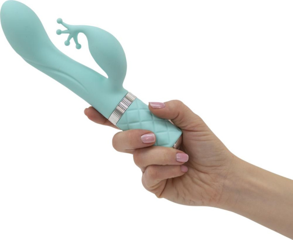 купити Розкішний вібратор-кролик Pillow Talk - Kinky Teal з кристалом Сваровські, потужний