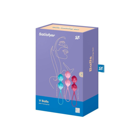 Вагінальні кульки Satisfyer V Balls (3 пари), діаметр 3,4см, вага 79-114-150гр, монолітні