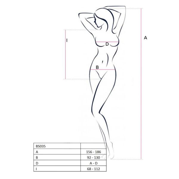 купить Бодистокинг Passion BS035 white, боди, имитация топа и трусиков