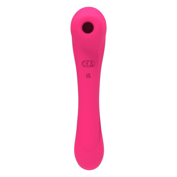 купити Вібратор та вакуумний кліторальний стимулятор 2-в-1 Alive Quiver Magenta Pink оновлена ​​модель
