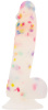 фото Фаллоимитатор с конфетти ADDICTION - PARTY MARTY - 7.5" - FROST & CONFETTI, 19 см, силикон