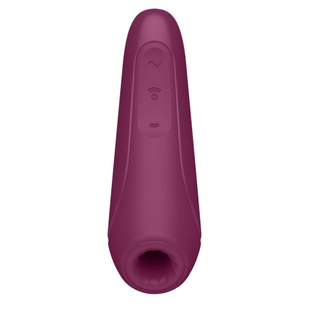 фото Вакуумный клиторальный стимулятор Satisfyer Curvy 1+ Rose Red с управлением через интернет  || фото Вакуумный клиторальный стимулятор Satisfyer Curvy 1+ Rose Red 