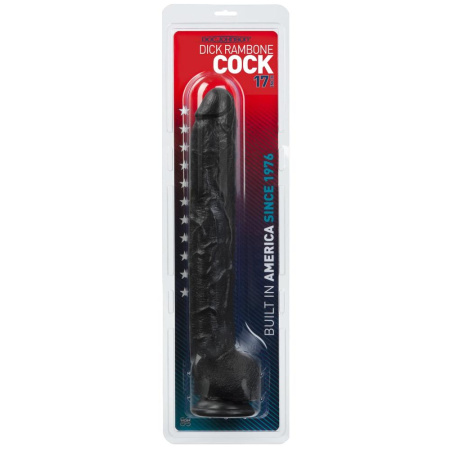 фото Фаллоимитатор Doc Johnson Dick Rambone Cock Black, диаметр 6см, длина 42см, ПВХ  || фото Фалоімітатор Doc Johnson Dick Rambone Cock Black, діаметр 6 см, довжина 42 см, ПВХ 