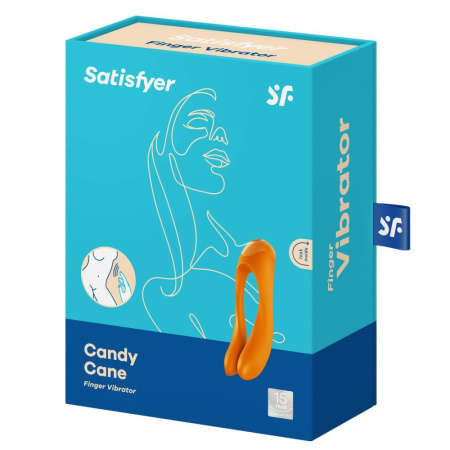 фото Вибратор на палец Satisfyer Candy Cane Orange  || фото Вібратор на палець Satisfyer Candy Cane Orange 