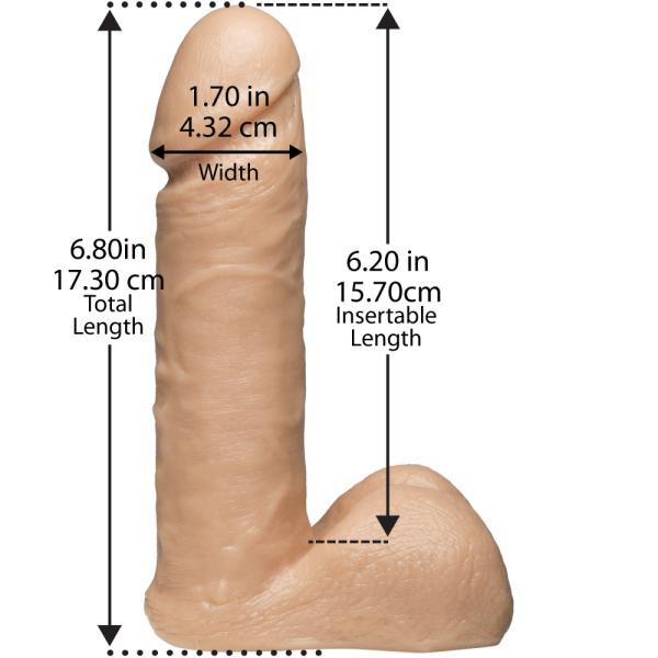 купить Фаллоимитатор Doc Johnson Vac-U-Lock - 6 Inch ULTRASKYN Cock White, диаметр 4,3см