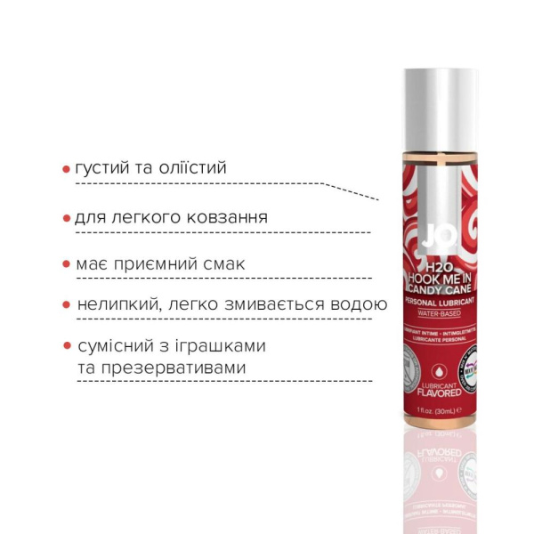 купить Лубрикант на водной основе System JO H2O – Candy Cane без сахара, растительный глицерин (30 мл)