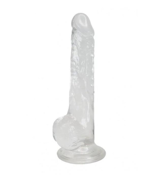 купить Прозрачный фаллоимитатор Alive Jelly Dildo Lusty, ТПЕ, присоска, диаметр 3,2см, длина 18см