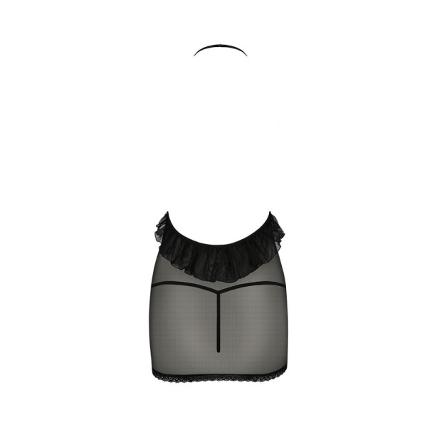 купить Сорочка прозрачная приталенная ERZA CHEMISE black XXL/XXXL - Passion, трусики