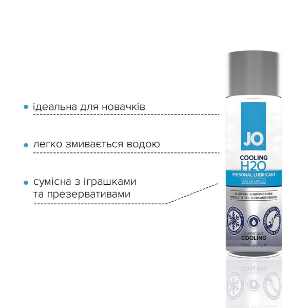 купити Охолоджувальна змазка на водній основі System JO H2O COOLING (60 мл) з ментолом, рослинний гліцерин