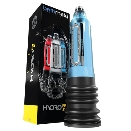 фото Гидропомпа Bathmate Hydro 7 Blue, для члена длиной от 12,5 до 18см, диаметр до 5см  || фото Гідропомпа Bathmate Hydro 7 Blue, для члена довжиною від 12,5 до 18 см, діаметр до 5 см 