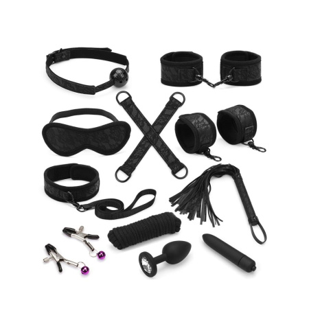 Набір Liebe Seele Black Lace and Neoprene 11pcs Bondage Kit