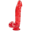 фото Фаллоимитатор Doc Johnson Jelly Jewels Cock & Balls Red, диаметр 3,6см, антибактериальный ПВХ