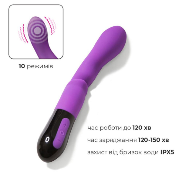 купить Вибратор Adrien Lastic Nyx 2.0  стимуляция точки G и входа во влагалище, перезаряжаемый