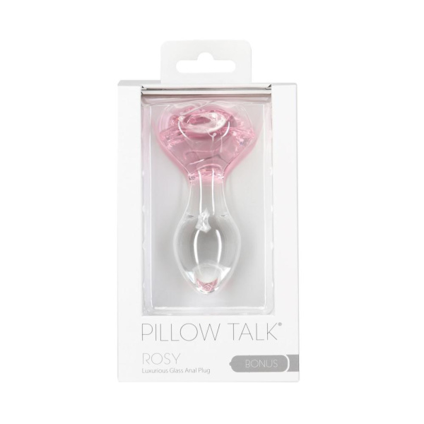 купить Стеклянная анальная пробка Pillow Talk - Rosy- Luxurious Glass Anal Plug