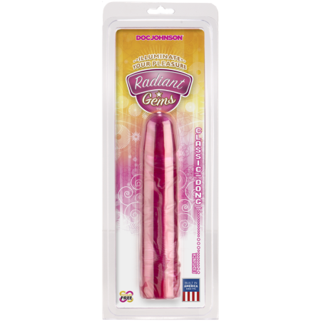 фото Фаллоимитатор Doc Johnson Radiant Gems 8 Inch Fuchsia, диаметр 4,3см, антибактериальный ПВХ  || фото Фалоімітатор Doc Johnson Radiant Gems 8 Inch Fuchsia, діаметр 4,3 см, антибактеріальний ПВХ 