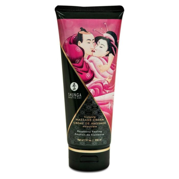 купить Съедобный массажный крем Shunga Kissable Massage Cream – Raspberry Feeling (200 мл)