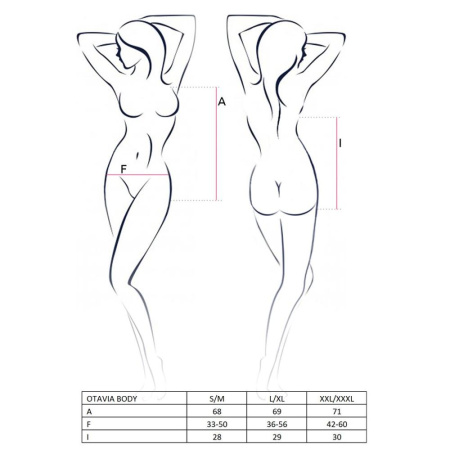 фото Боди монокини с глубоким декольте OTAVIA BODY black XXL/XXXL - Passion  || фото Боді монокіні з глибоким декольте OTAVIA BODY black XXL/XXXL - Passion 