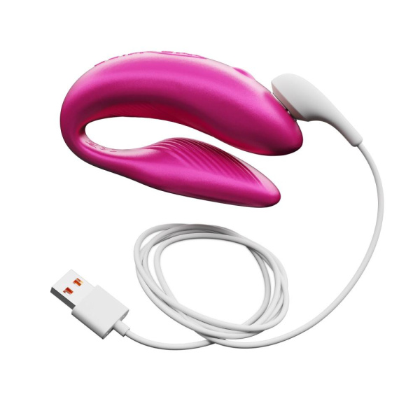купить Смарт-вибратор для пар We-Vibe Chorus Cosmic Pink, сенсорное управление вибрациями сжатием пульта
