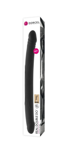 купить Фаллоимитатор двусторонний Dorcel Real Double Do Black, диаметр 4см, длина 42см